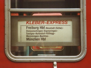 Zuglaufschild Kleber-Express