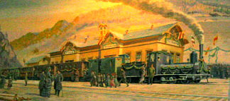 Schwarzwaldbahn Bahnhof Triberg 1873
